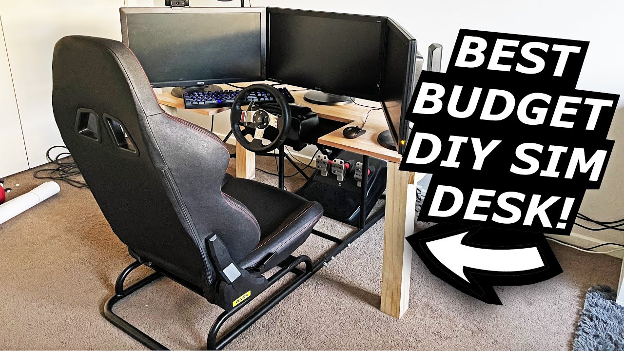$100 DIY TRIPPLE SCREEN SIMULATOR DESK