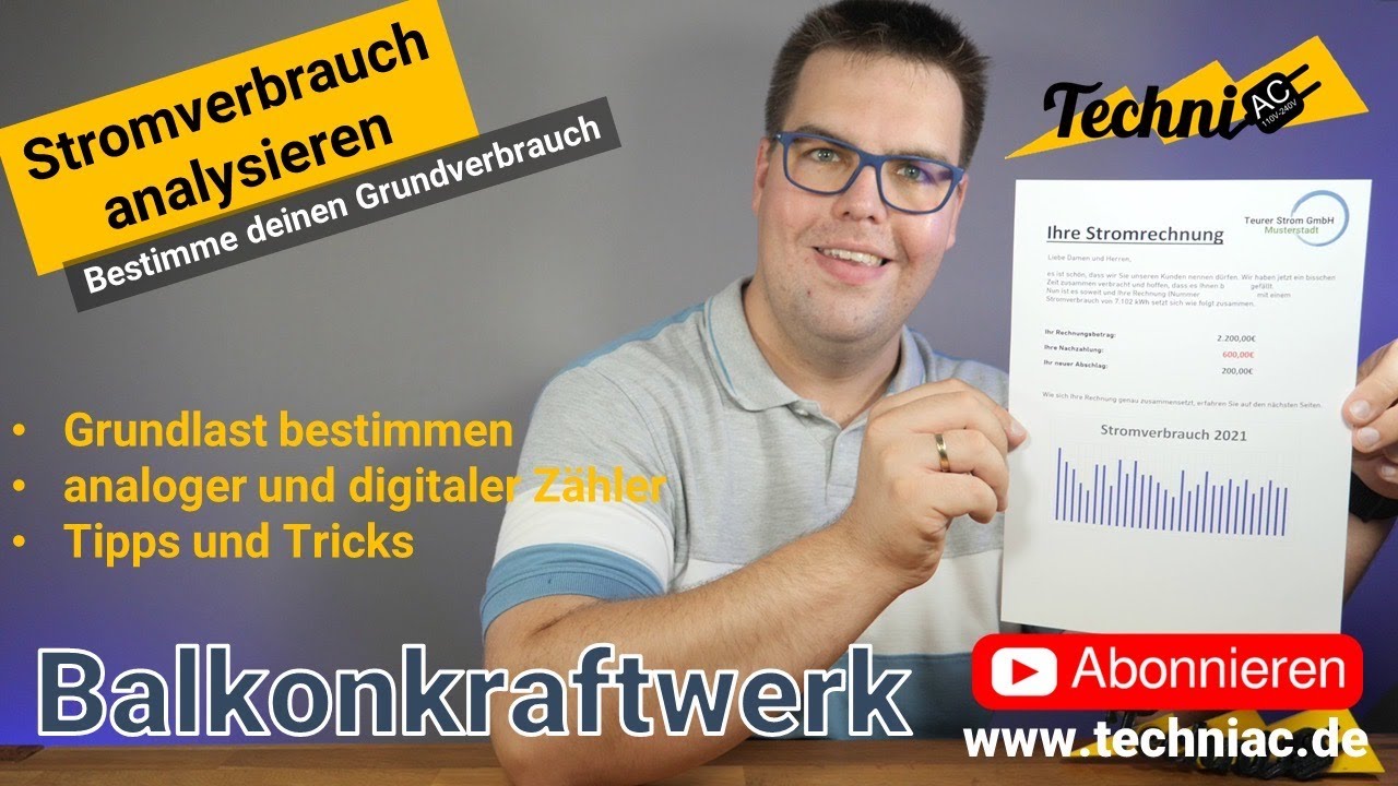 Balkonkraftwerk – Stromverbrauch analysieren – Wie hoch ist dein Grundverbrauch? – Techniac
