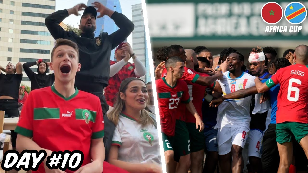 THE MOMENT FIGHT BREAKS OUT at MOROCCO vs CONGO