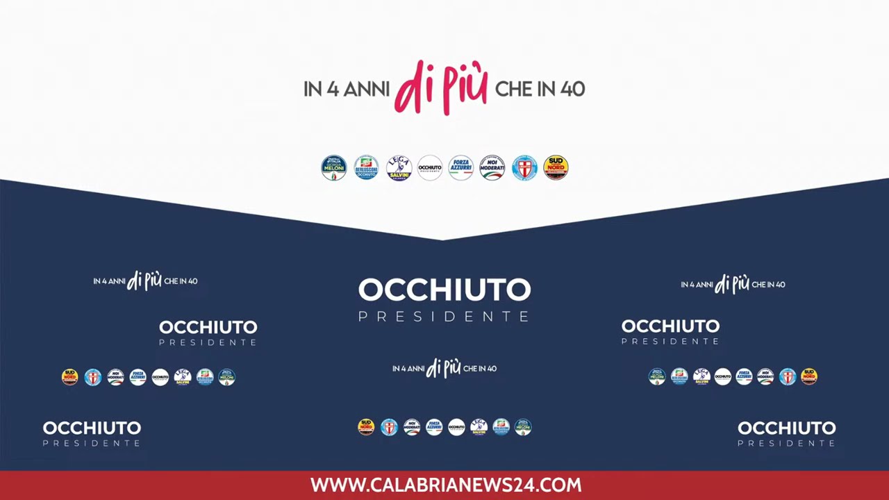 Diretta streaming comizio Meloni, Tajani e Salvini a Lamezia per Roberto Occhiuto presidente