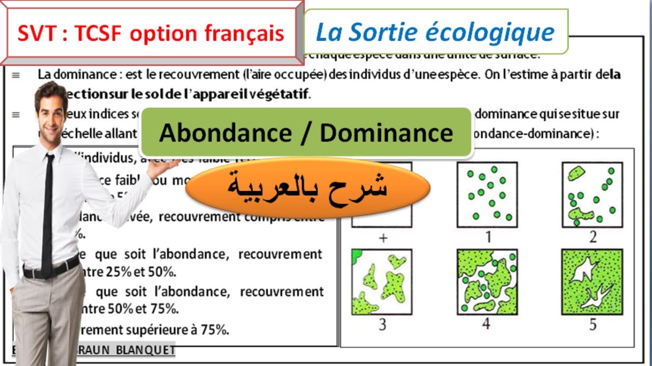 Abondance dominance sortie écologique svt tcsf (شرح بالعربية)