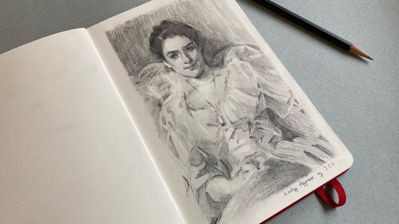 Sketchbook session: drawing Lady Agnew
