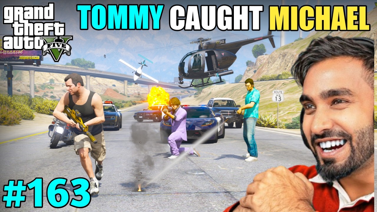 MICHAEL BIGGEST GANGSTER ENCOUNTER | GTA V GAMEPLAY EPISODE #163