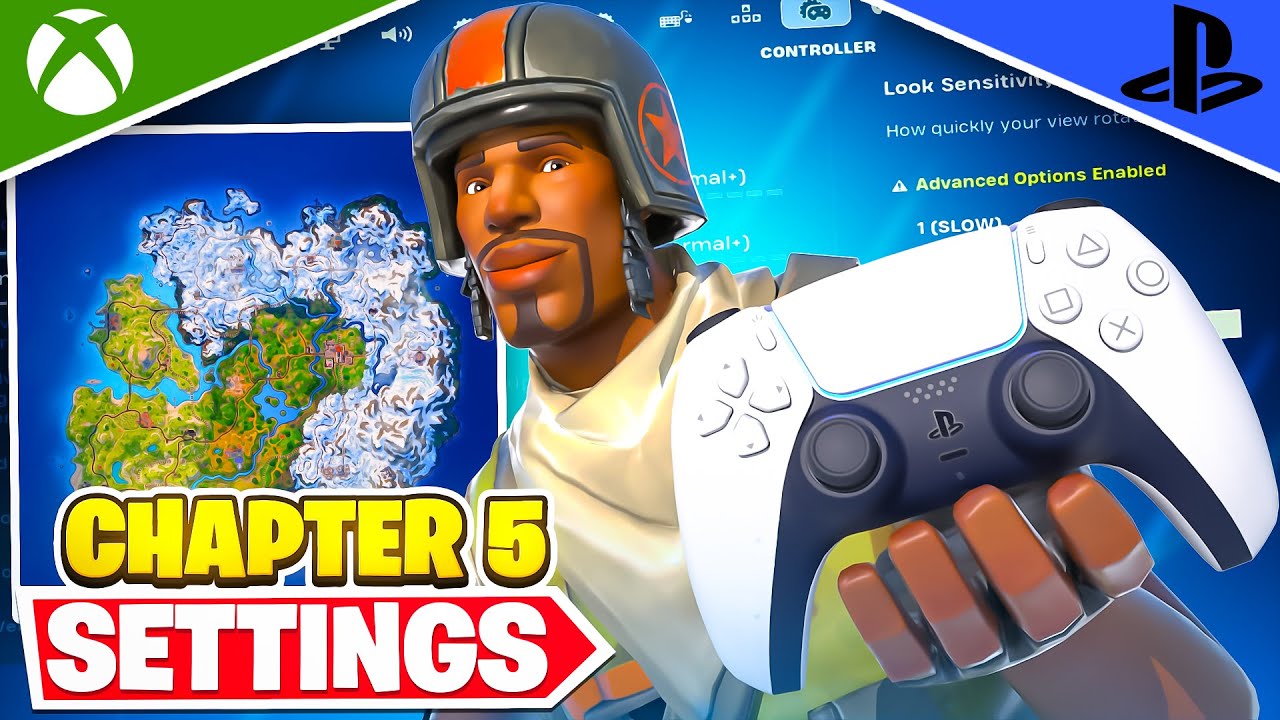 *NEW* Best Aim Sensitivity for Chapter 5 Season 1 + Fortnite Controller Settings Tutorial (XBOX/PS4)