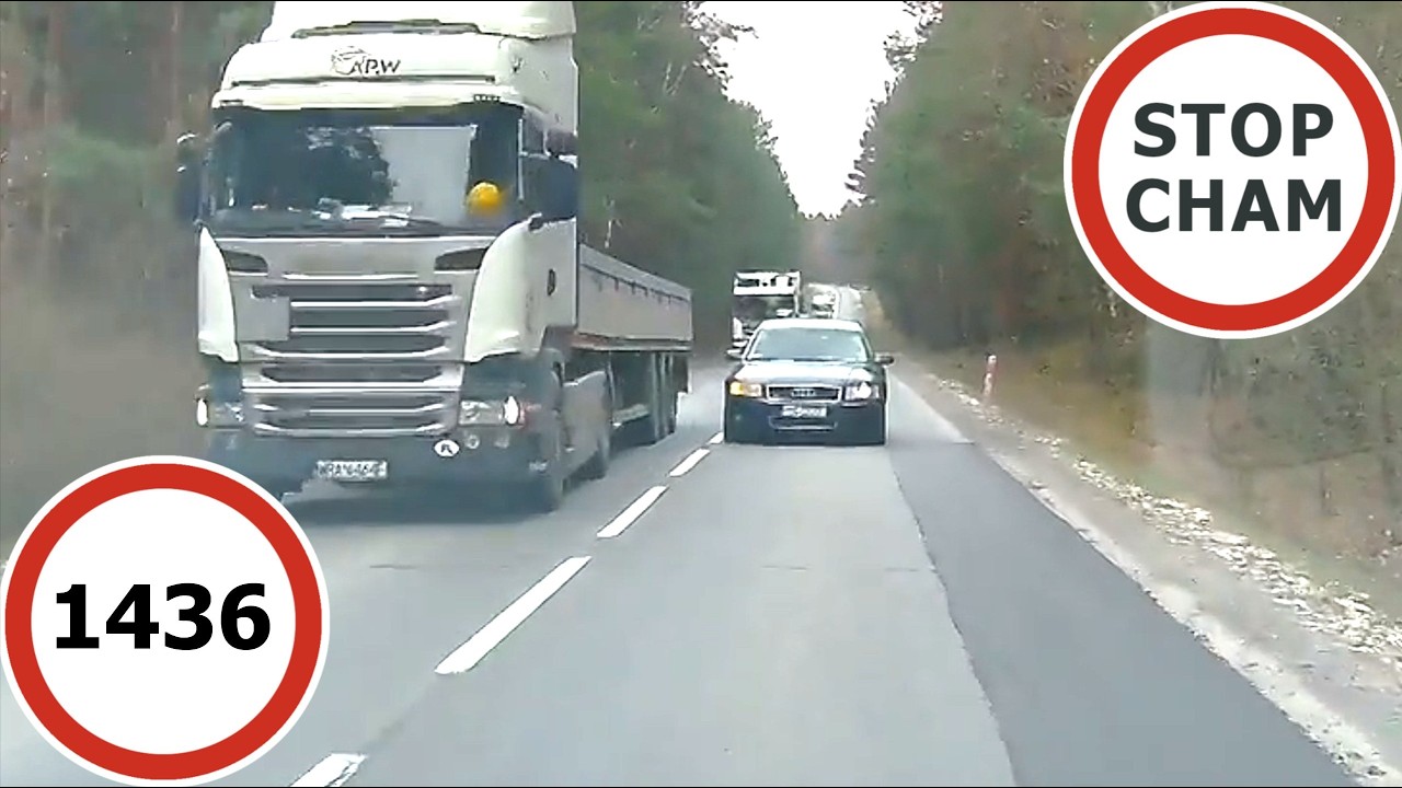 Stop Cham #1436 - Niebezpieczne i chamskie sytuacje na drogach