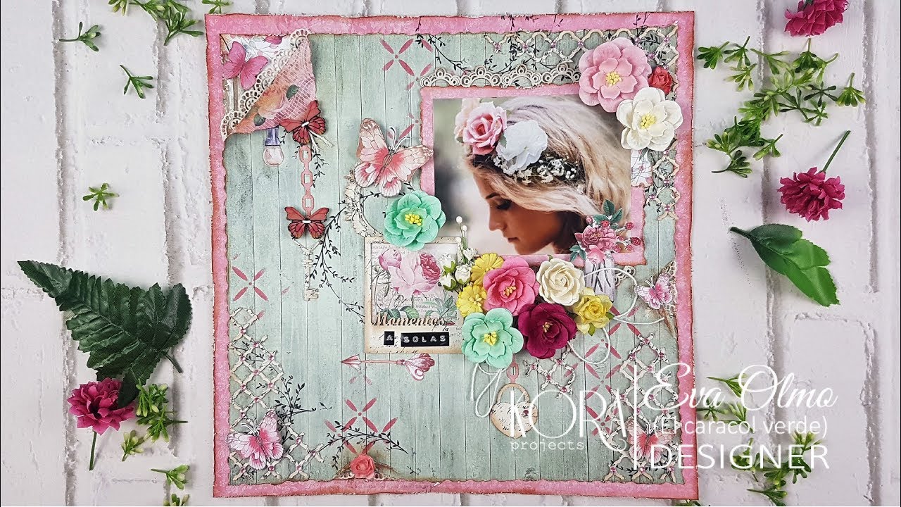 TUTORIAL. Regalo original. Marco de fotos o Layout de scrapbooking. Kora Projects.