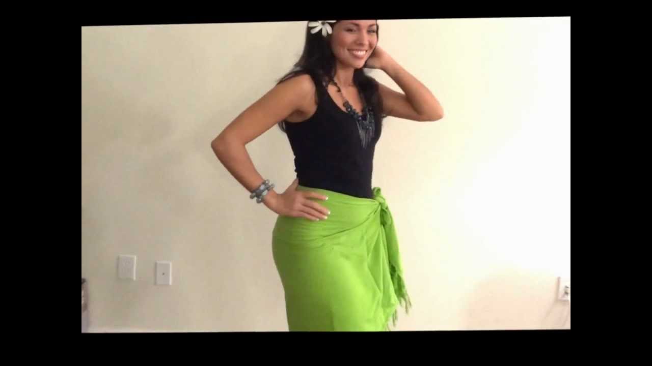 How to tie a sarong for a Beach/Luau Party! (Video 2: Casual look)