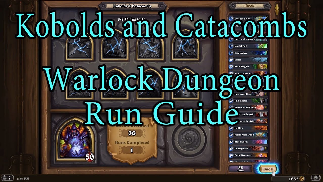 Hearthstone: Kobolds and Catacombs Warlock Dungeon Run Guide