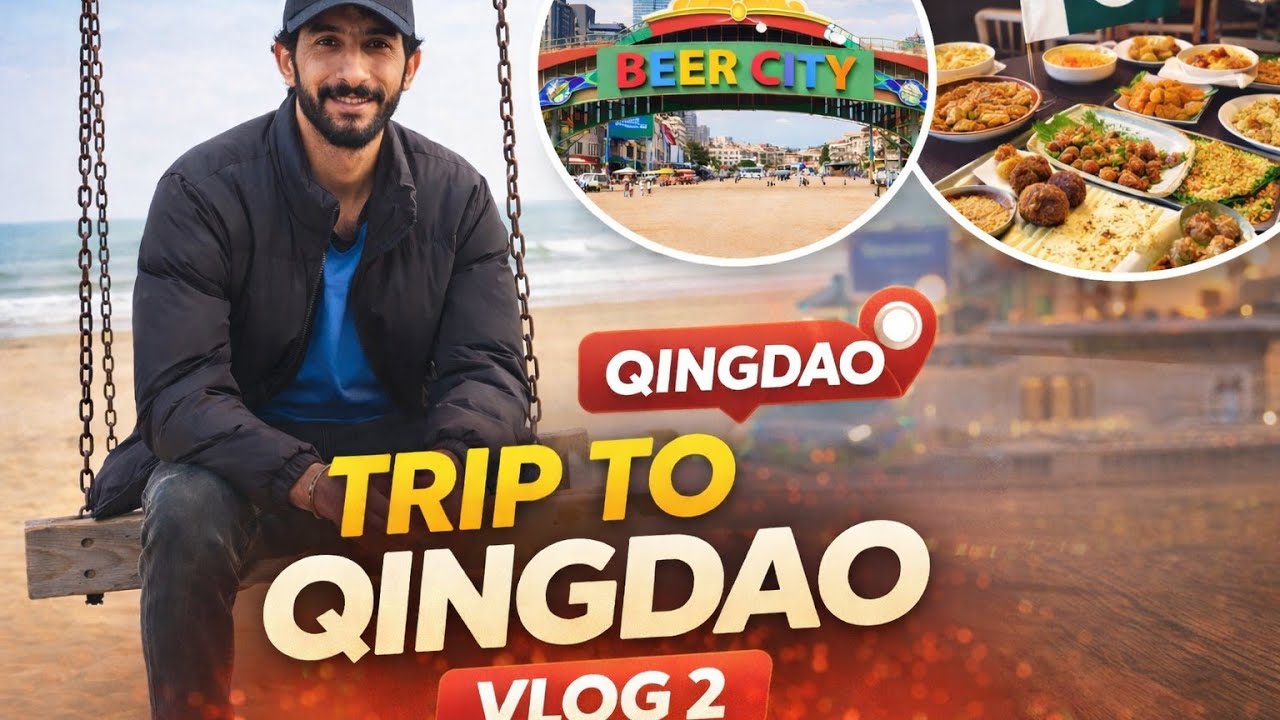Qingdao Golden Beach & Pakistani Restaurant 🇵🇰🇨🇳 | China Travel Vlog 2