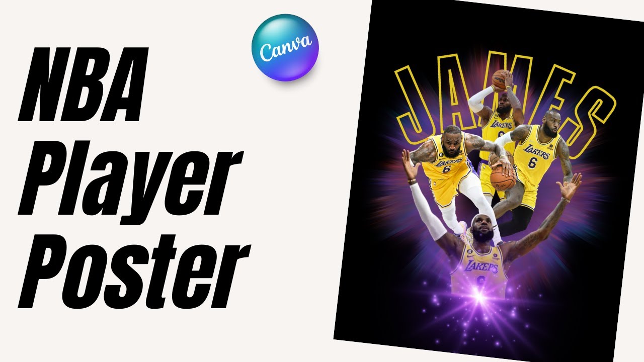 How to Make a LeBron James Poster in Canva (Easy Tutorial) NBA Players poster Canva tutorial