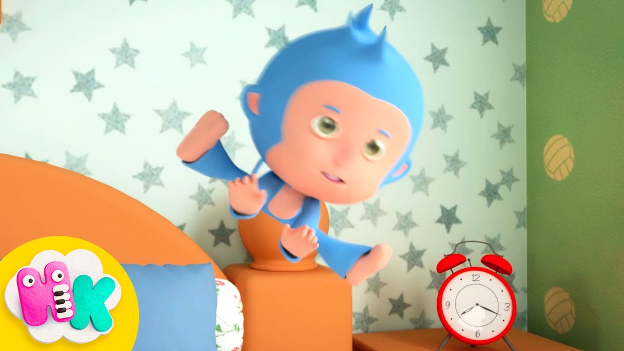 Un Petit Singe sautant sur le lit 🐒 | HeyKids Comptines pour bébé | Animaj Kids
