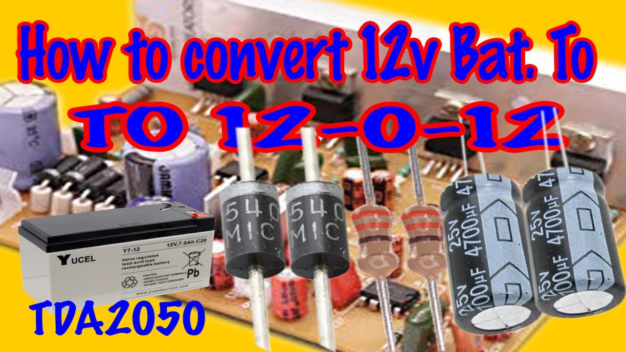 How To Convert 12v Battery To 12 0 12 DC