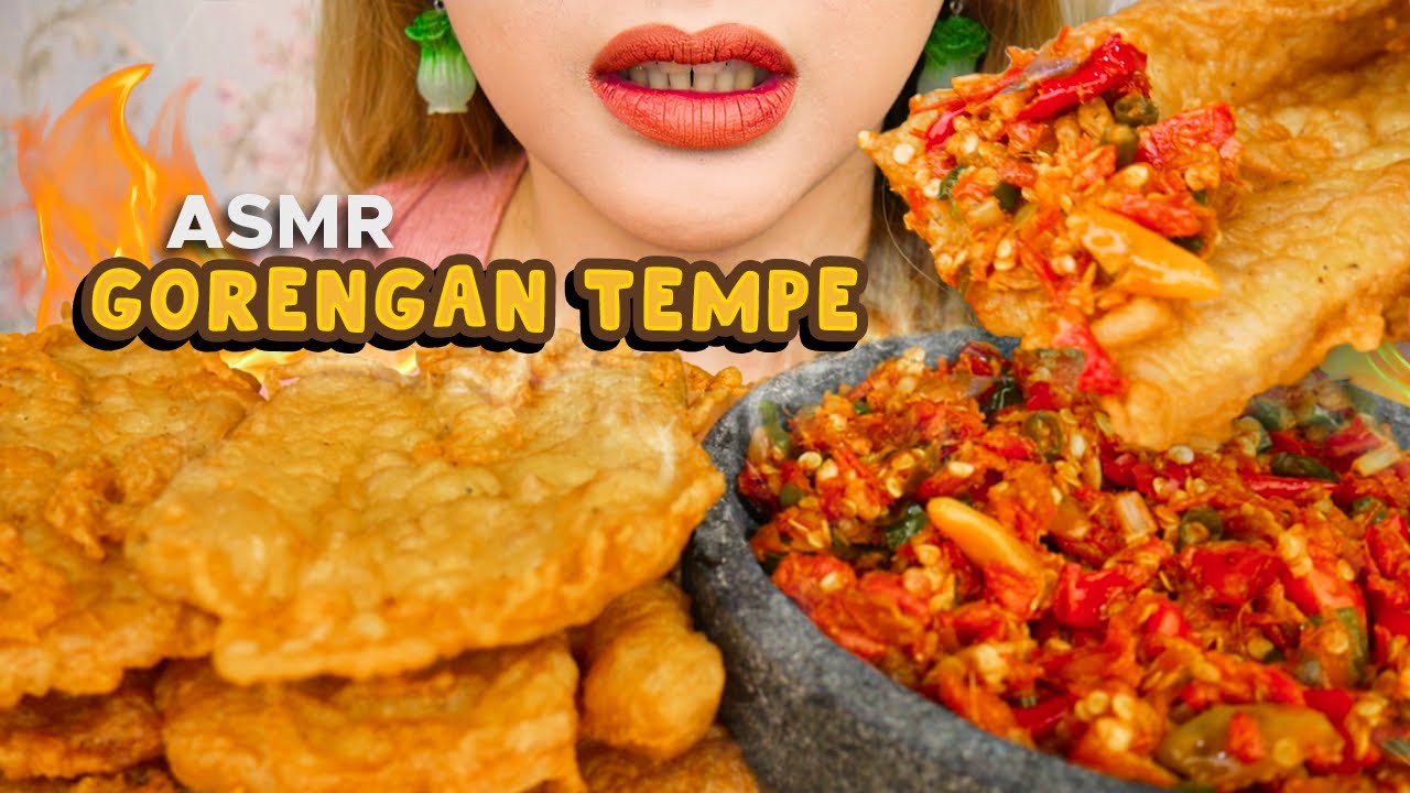 SUPER CRISPY‼️ ASMR GORENGAN TEMPE ALA ABANG2 PAKE CABE RAWIT DOMBA 🤯 | ASMR Indonesia