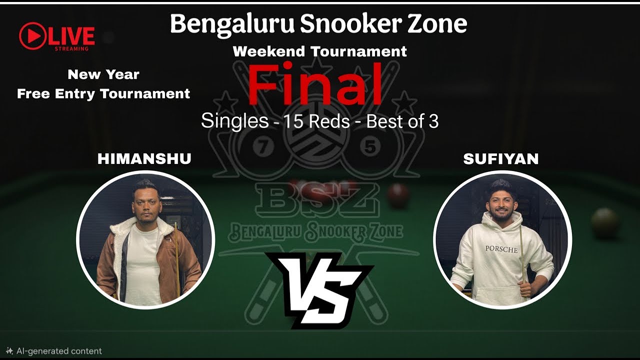 🎱 New Year Special 🎱 Snooker Singles Tournament Finals - Sufiyan VS Himanshu (BSZ)