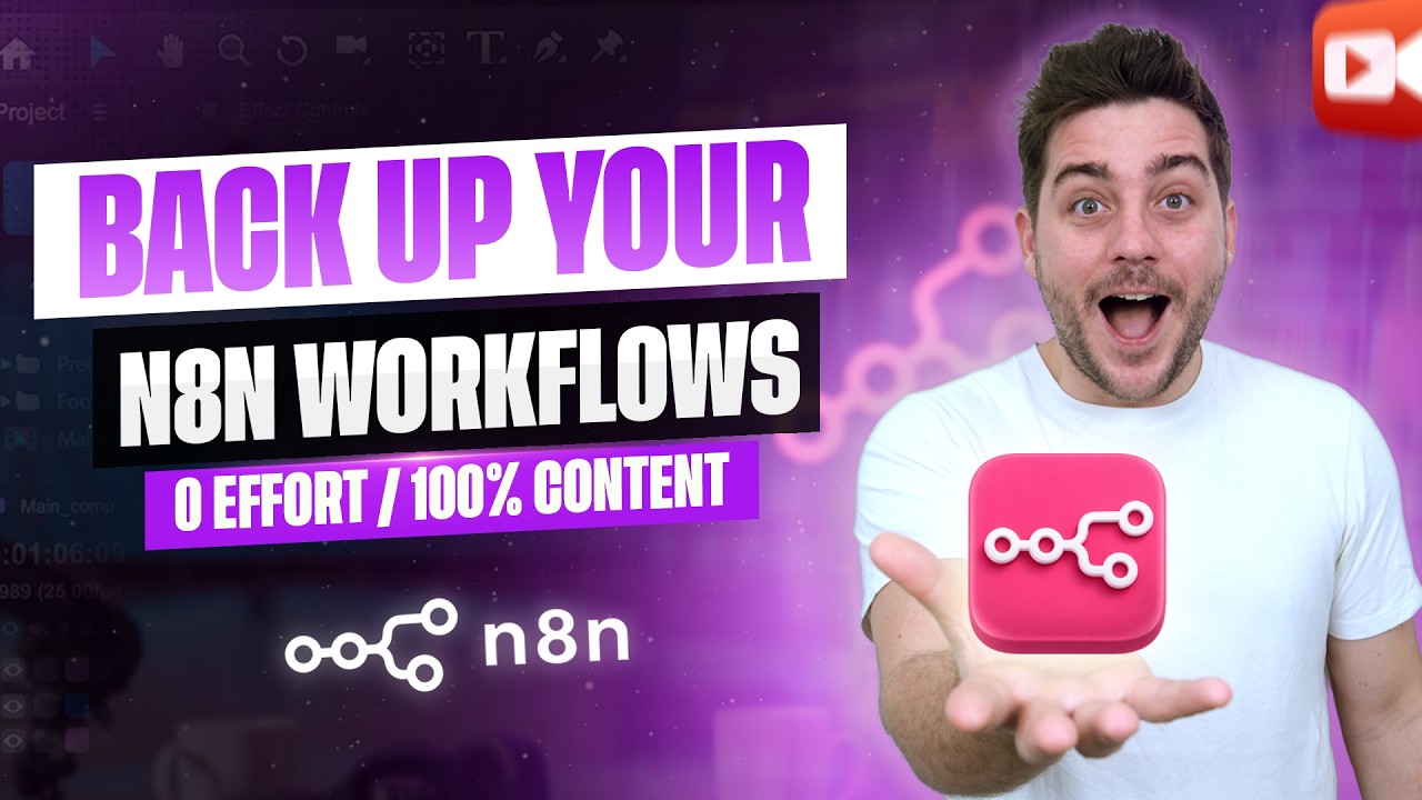 Never lose your n8n workflows again! Auto backup &rarr; Google Drive every 6 hours 🔒
