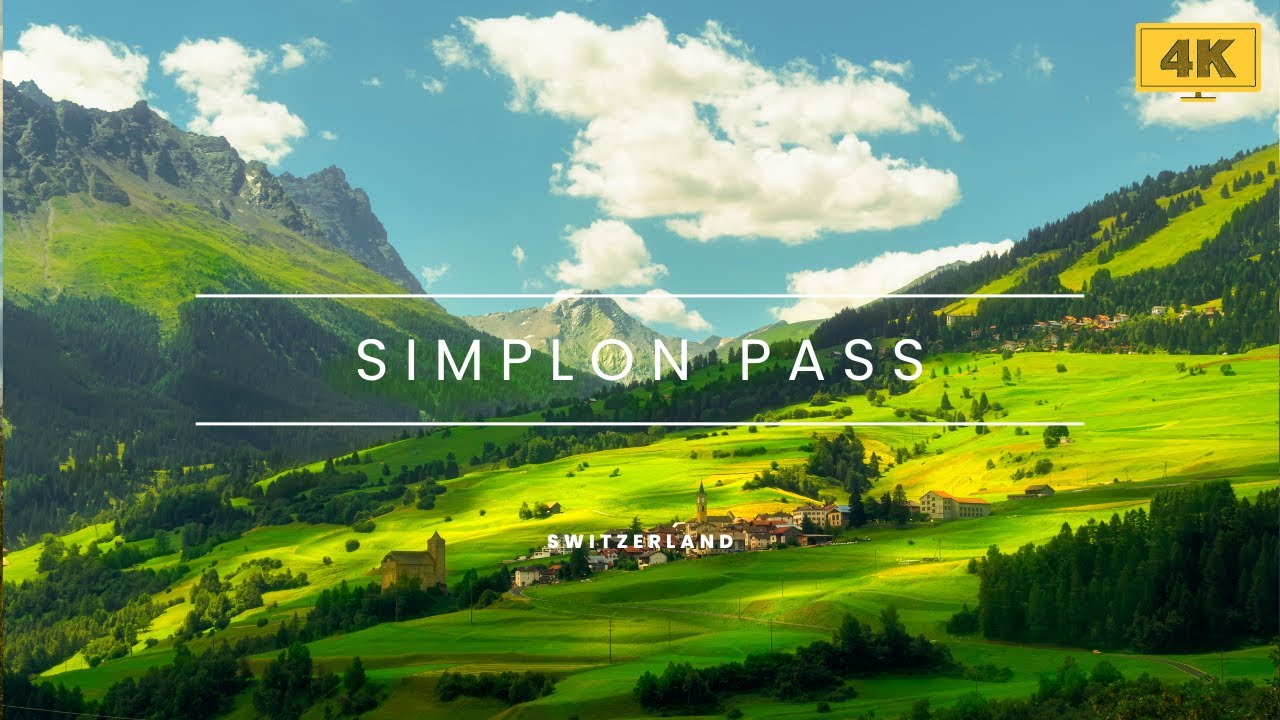[4K] Simplon pass between Switzerland and Italy