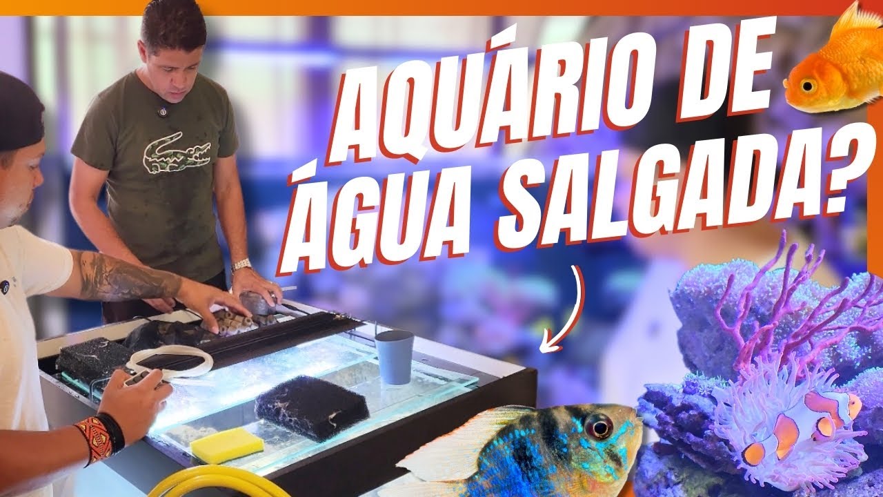 TRANSFORMAMOS UM AQUÁRIO DOCE EM AQUÁRIO MARINHO!
