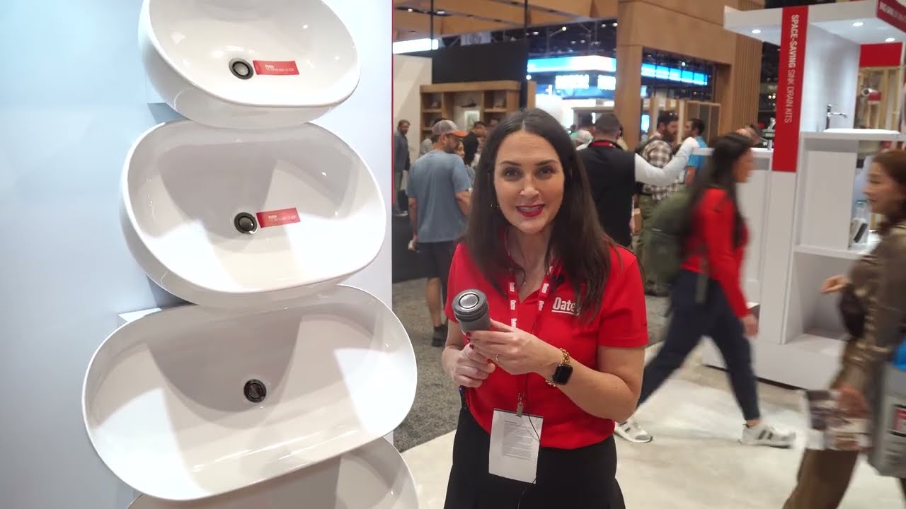@OateyCompany Dearborn Pop-Down Sink Drain | Sleek, Patented Design at KBIS / IBS 2026