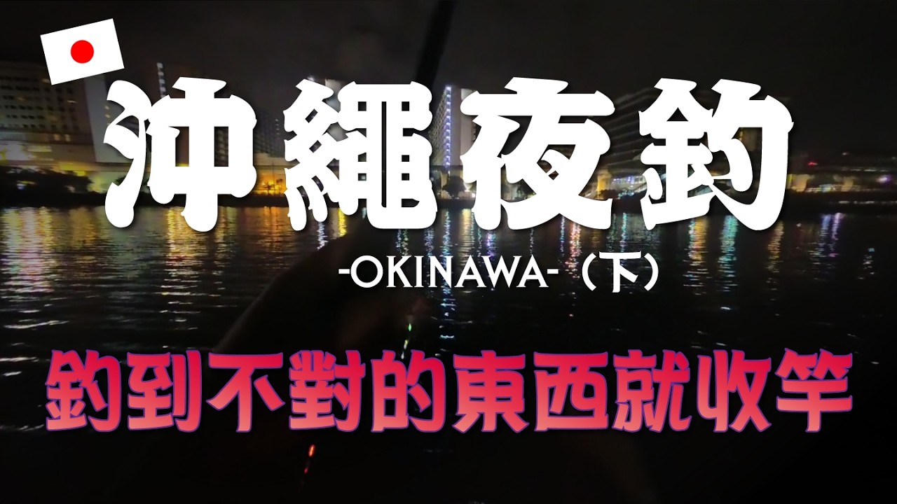 沖繩夜釣初體驗！在異國城市街道釣魚是什麼感覺？#沖繩釣魚  #夜釣り  #路亞  #fishing  #釣魚 