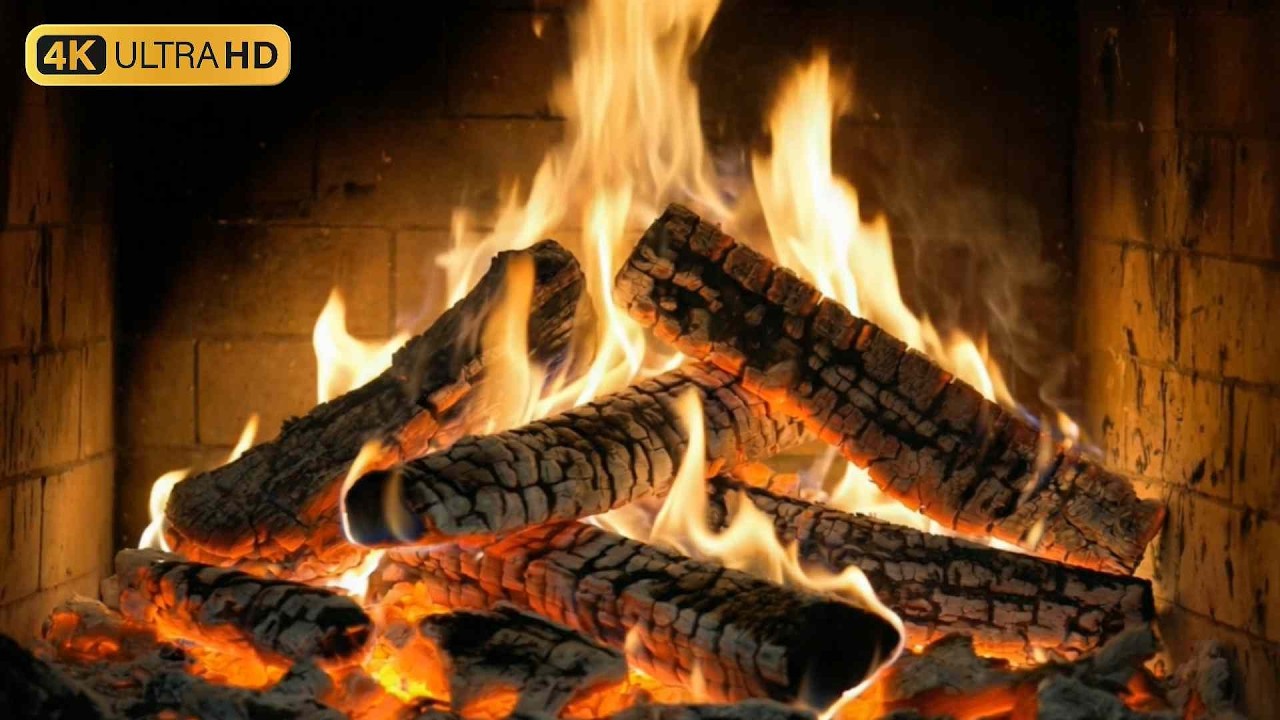 🔥 Ultra Cozy Fireplace 🔥 4K – 3 Hours of Relaxing Fire Sounds for Sleep, Study & Meditation