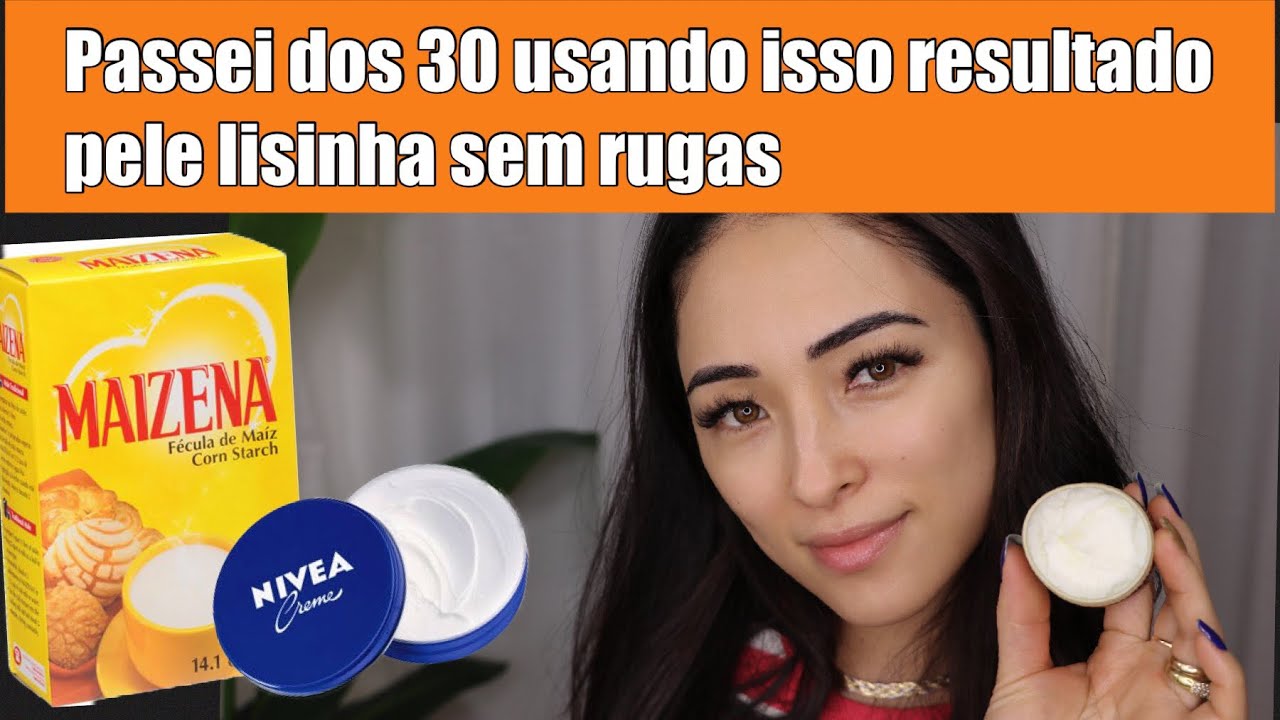 PASSEI DOS 30 USANDO ISSO!RESULTADO PELE LISINHA E SEM RUGAS #MAIZENA #CREMENIVEA