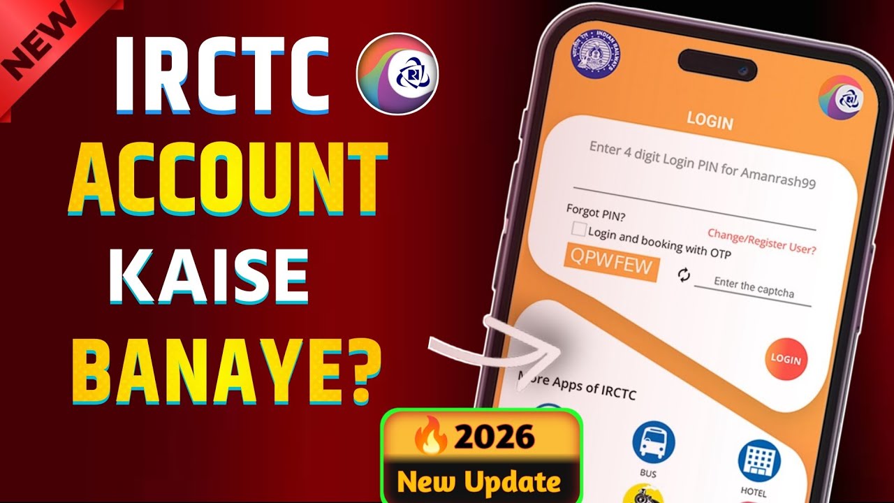 IRCTC ID Kaise Banaye 2026 | IRCTC Account Create Online | New Update