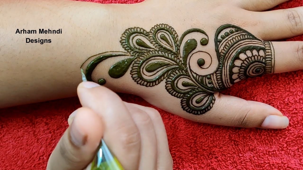 Latest Stylish and Easy Arabic Mehndi Design for Hand || Arham Mehndi Designs