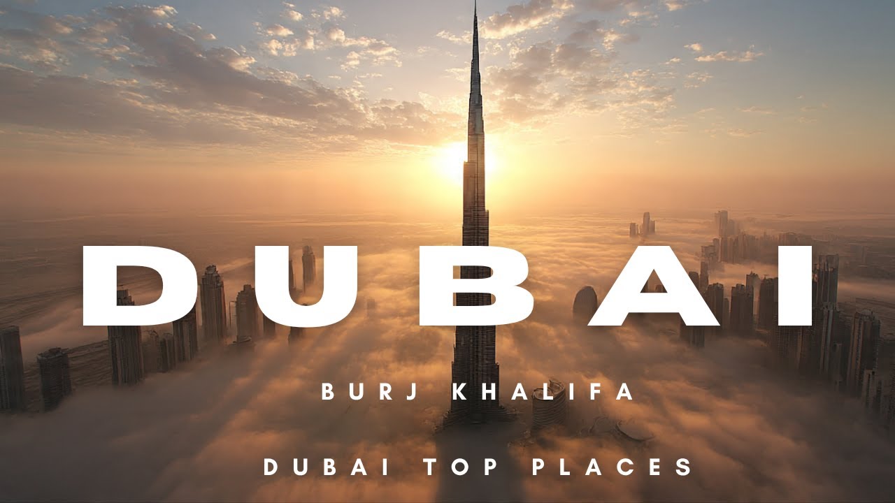 Dubai skyline 4K | Burj Khalifa cinematic | Dubai fountain show |  Drone video | AI creation
