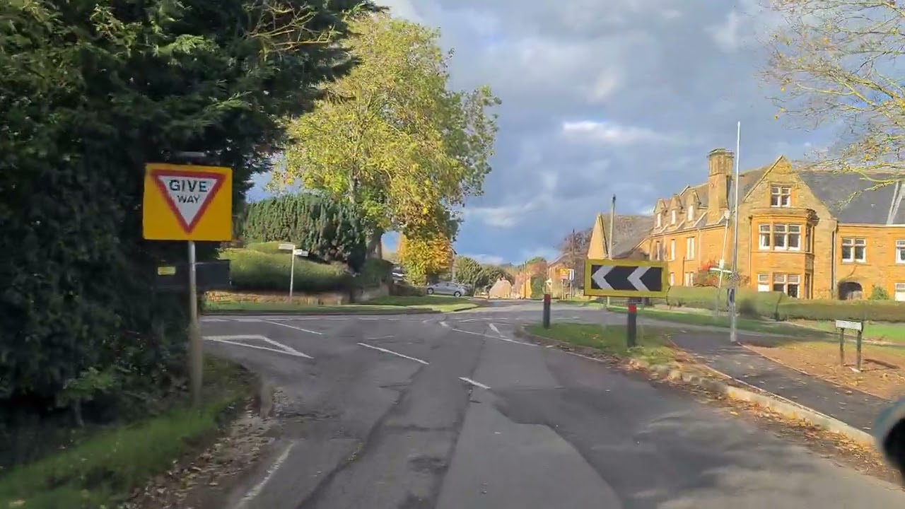 Driving through Kislingbury, Northamptonshire