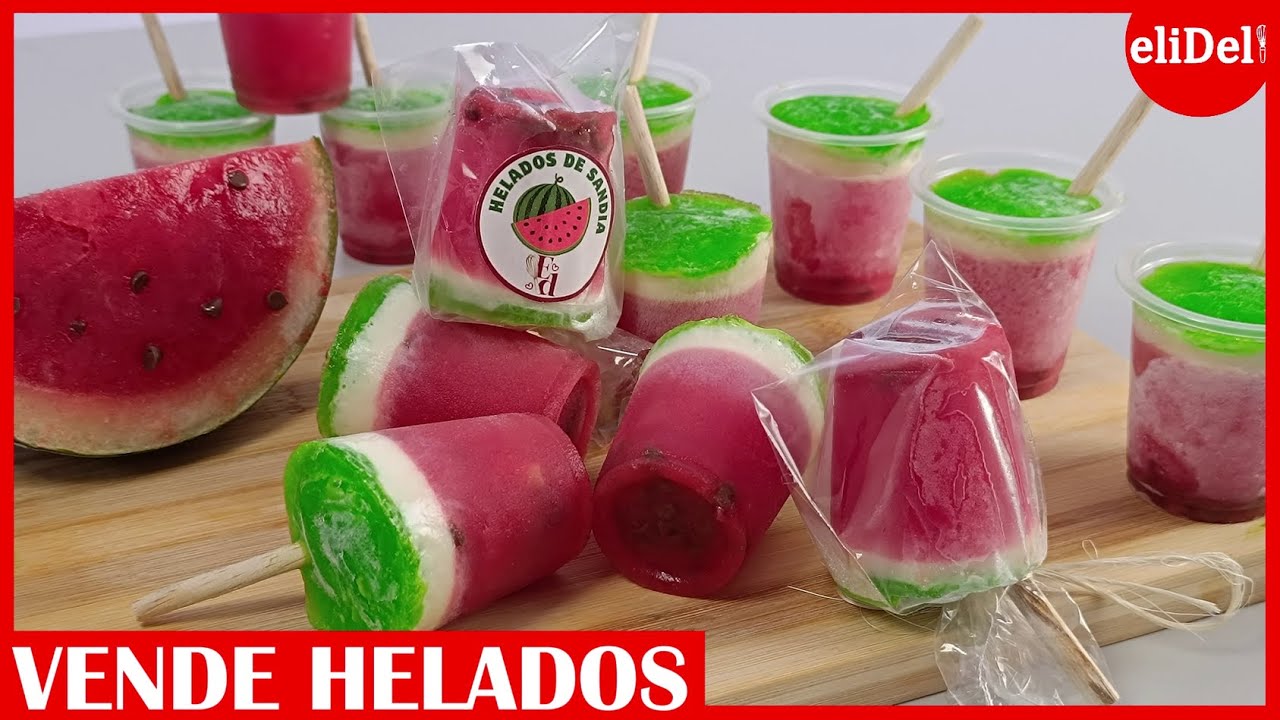 🍉Cómo Hacer Helados de SANDÍA desde CASA para VENDER🤑