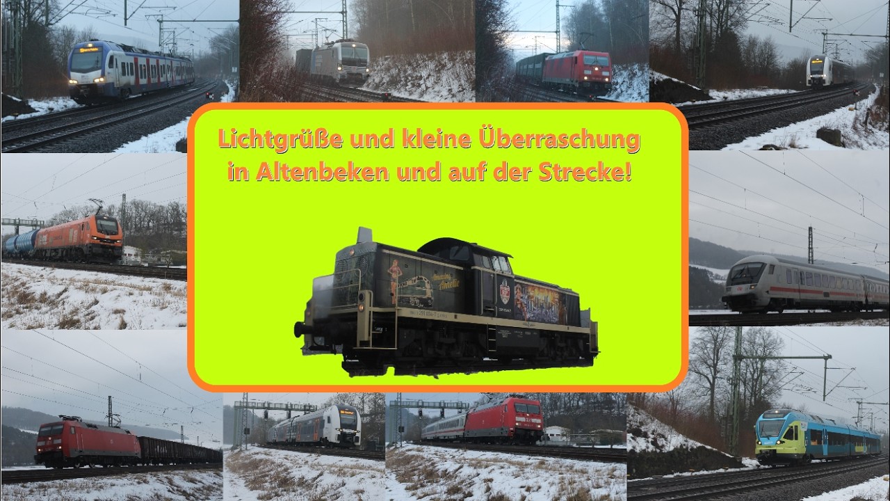 Lichtgrüße und kleine überraschung in Altenbeken und auf der Strecke!