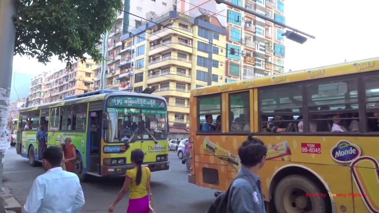 巴士在陽朔 Buses in Yangon, Myanmar (Burma) 2016