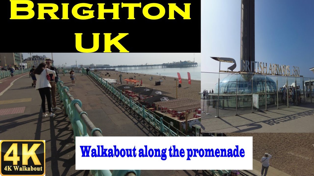 Brighton UK. A long walkabout along their famous promenade. Enjoy!