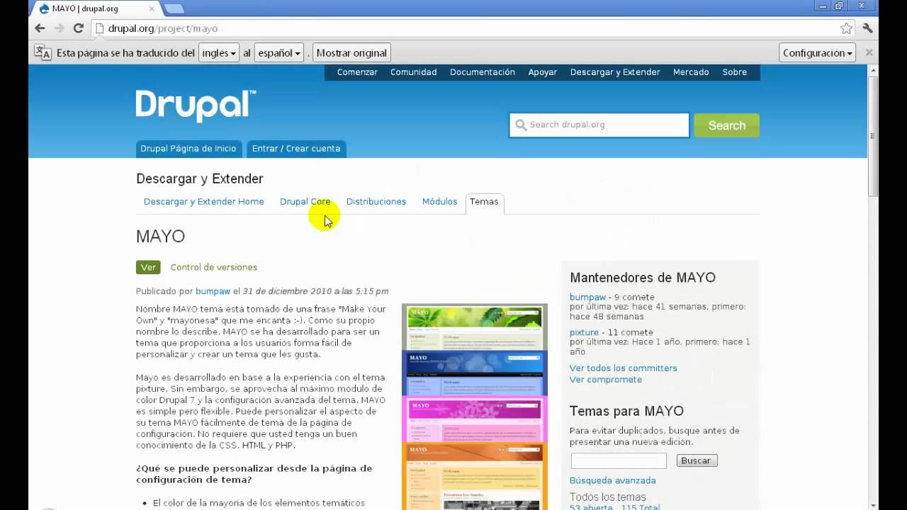 DRUPAL 7 INSTALANDO MODULOS, THEMES Y CONTENIDO.(cms)en espa&ntilde;ol--HD--