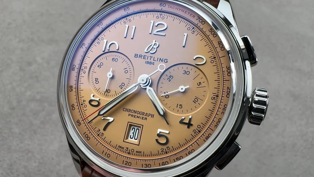 Breitling Premier B01 Chronograph Salmon Dial (AB0145331K1P2) Breitling Watch Review