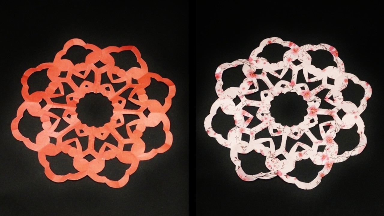 DIY | How to Make a Paper Flower Mandala | Easy Cutting Papercraft (1767)