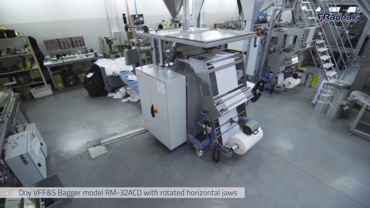 Radpak RM-32 Vertical Form-Fill-Seal Machine with Rotating Seal Bars for Pillow and Stand Up Pouches
