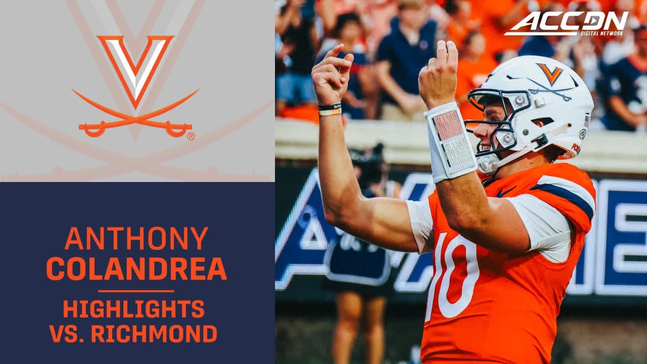 Virginia's Anthony Colandrea Lights It Up In Season Opener