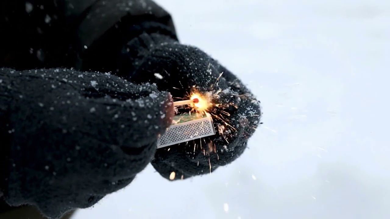 Cold demands respect ❄️🔥#BushcraftMan #SurvivalMindset #OutdoorStrength #LivePrepared