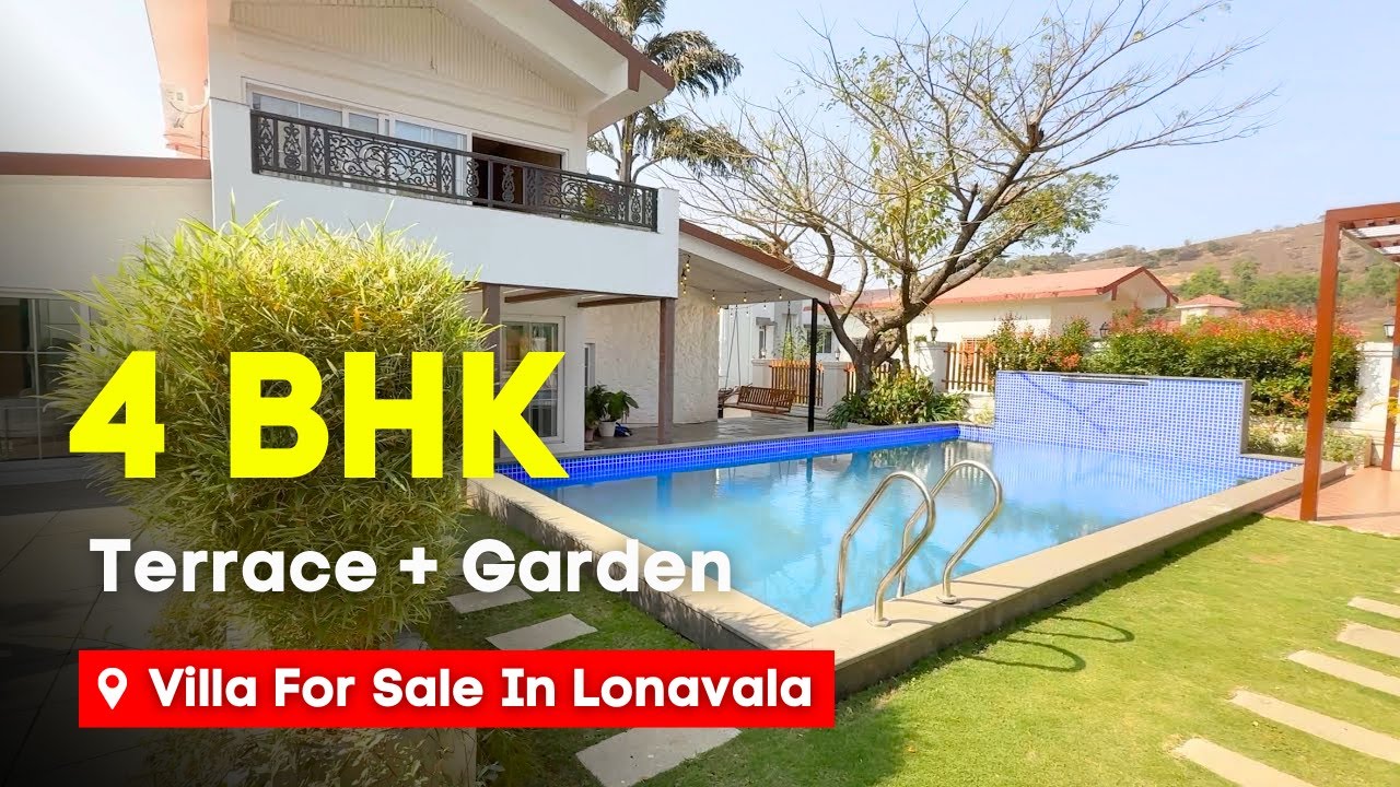 Magnificent 4 BHK Villa for Sale in Lonavala | Premium Property with Pool & Garden | East Facing