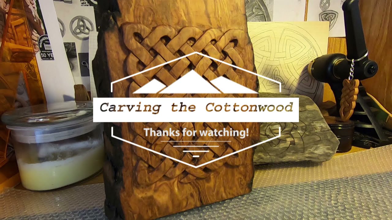 WOOD CARVED Celtic Knot Maze | Touchable Art Eps 1 | Cottonwood Bark