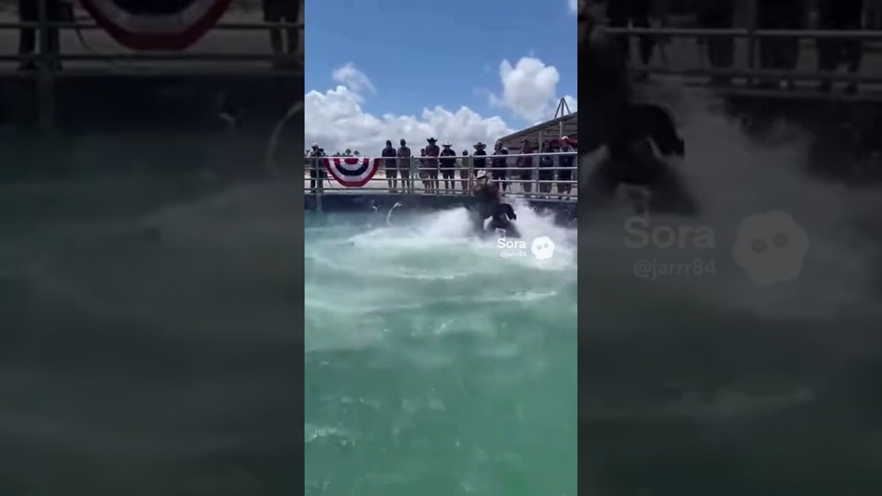 Rodeo acu&aacute;tico con tibur&oacute;n