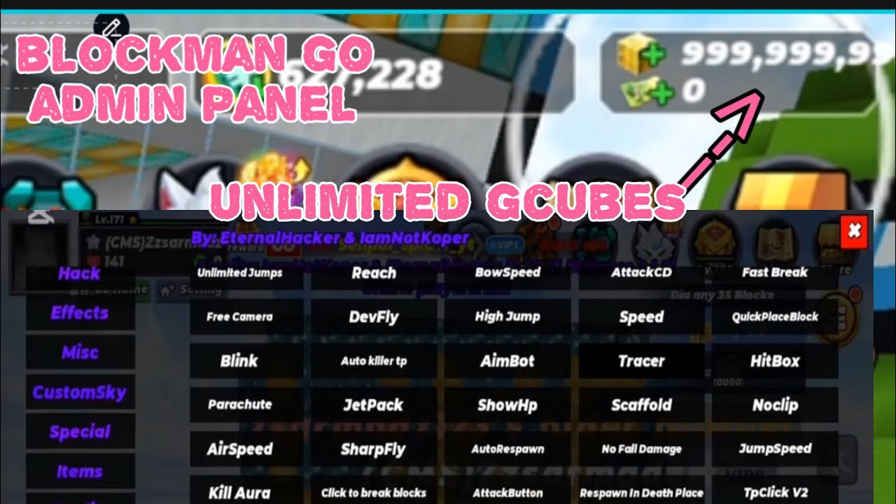 Blockman go Admin Panel‼️🤑😱|Unlimited gcubes|No click bait|Unigmr