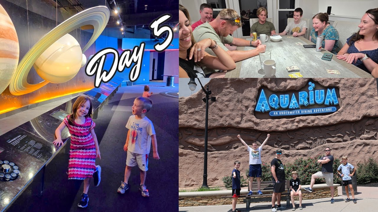 Day 5 of Our Family Vacation | Nashville Aquarium, Urban Air & Game Night Laughs, Pool