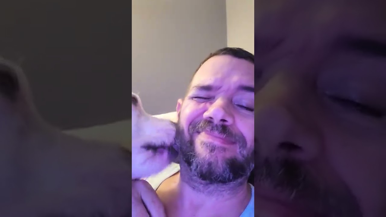 dog licks face for 3 min straight