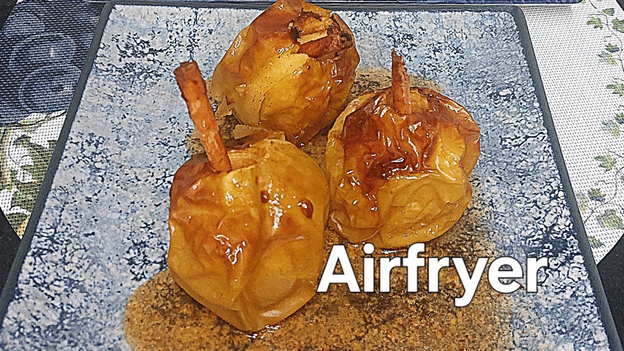 MANZANAS ASADAS🍎 quedan súper RICAS en FREIDORA DE AIRE, AIRFRYER 😋