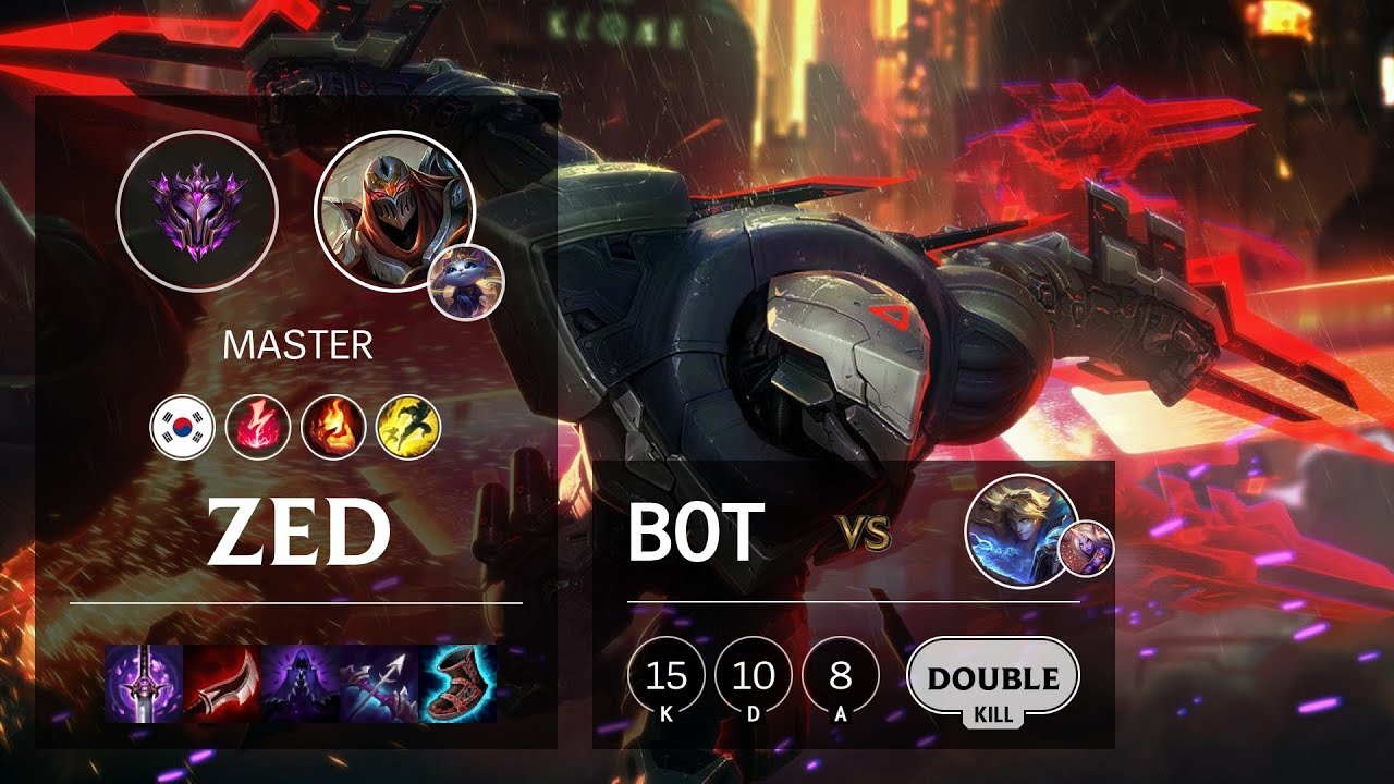 Zed Bot vs Ezreal - KR Master Patch 10.5