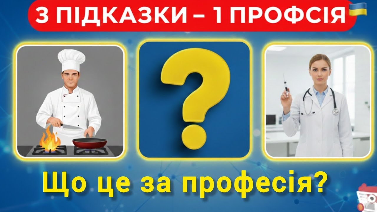 ВГАДАЙ ПРОФЕСІЮ за 3 предмети! 🧩 МЕГА КВІЗ: 30 рівнів на логіку (Вікторина)