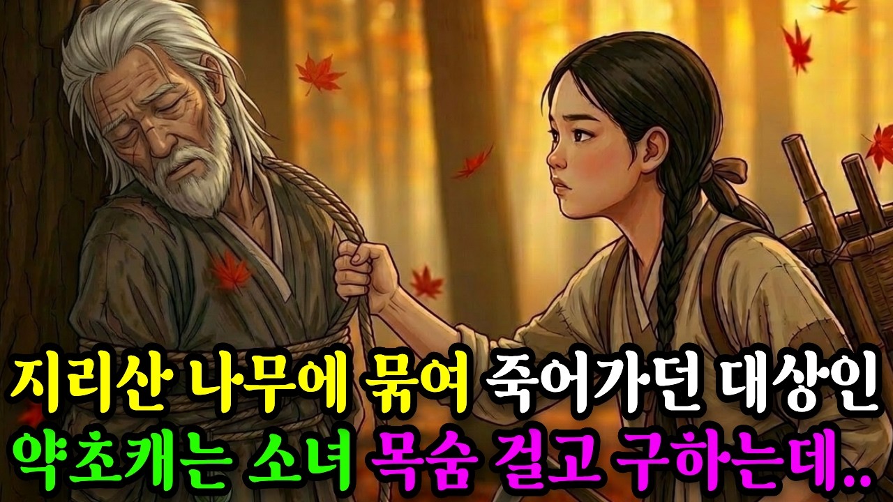지리산 깊은 골짜기에서 나무에 묶여 죽어가던 대상인을 약초캐는 소녀가 목숨 걸고 구하는데..l 야담ㅣ민담ㅣ설화ㅣ전설ㅣ조선야담ㅣ옛날이야기ㅣ수면동화ㅣ전래동화ㅣ조선시대