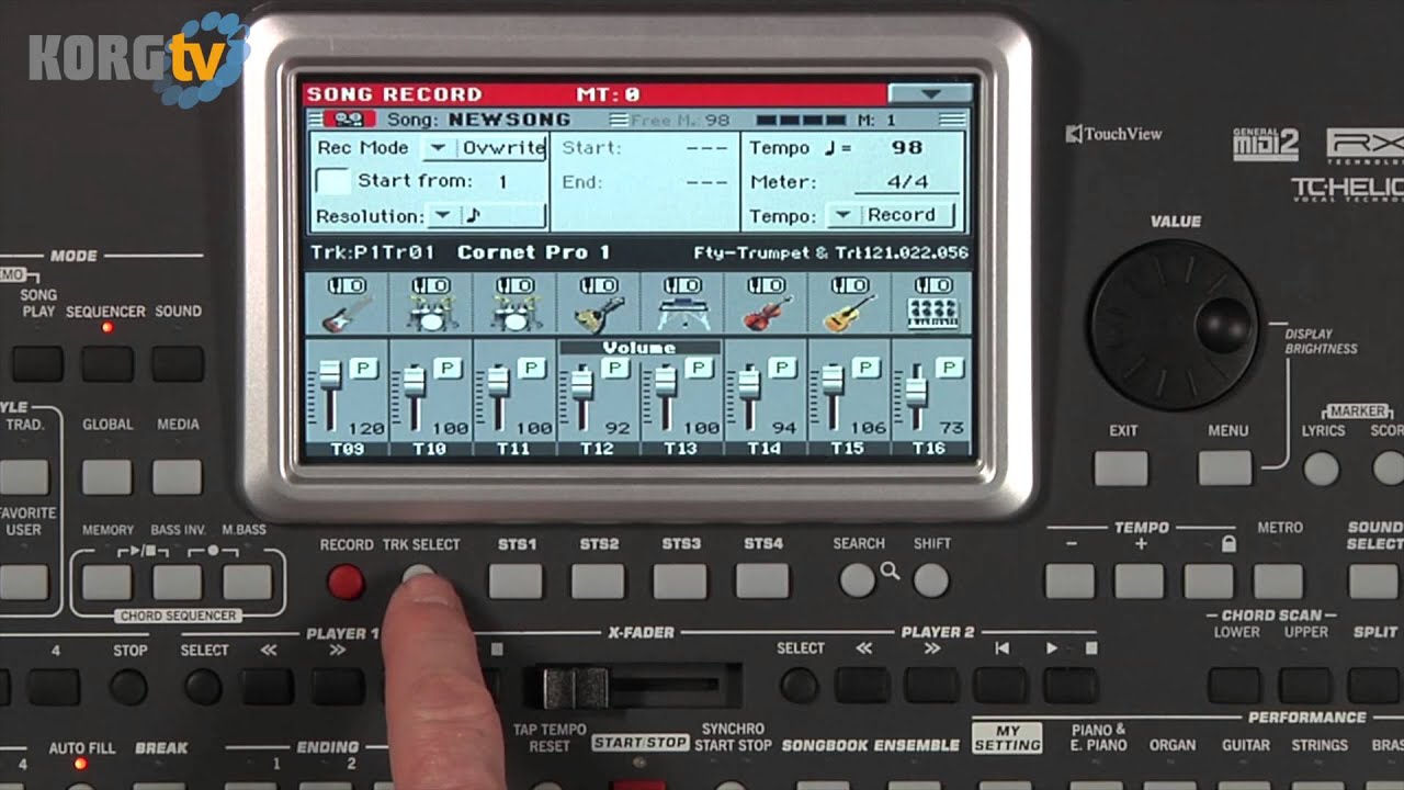 KORG TV / Pa900 Video Anleitung - Teil 7 - Song aufnehmen